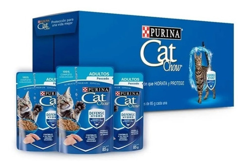 Alimento Húmedo En Sobre Para Gato Cat Chow Pack 24 De 85g