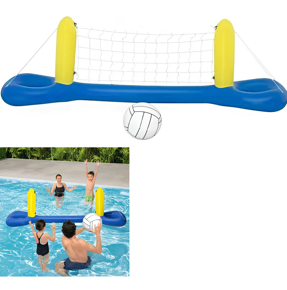 Kit Bola E Rede De Vôlei Inflável Para Piscina Verão Bestway