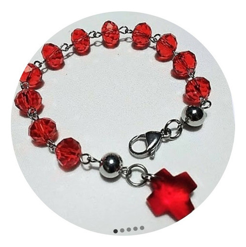  Acero Quirurgico Pulsera  Cristal  Checo + Caja  