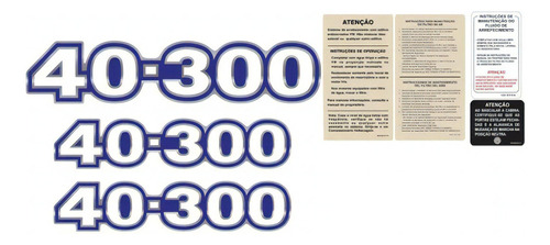 Kit De Adesivos 3d Compatível Com Volkswagen 40-300 Cmk110 Cor Emblema 40-300 Resinado + Etiquetas