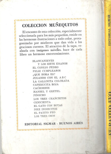 Colección Muñequitos Sigmar _ El Patito Feo (1972) (Usado)