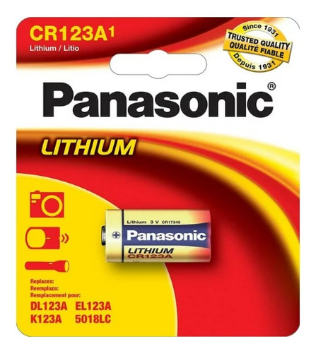 Bateria Cr123 Panasonic Litio 3v Pila Camaras, Control Etc