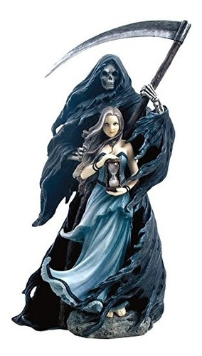 Estatuas Con Capucha Grim Reaper Y Hermosa Mujer Bruja