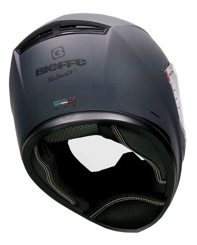 Imagem 3 de 4 de Capacete Bieffe B-12 Classic Preto Chumbo F + Viseira Extra