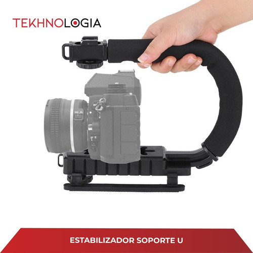 Imagen 5 de 10 de Estabilizador Soporte U P/ Camara Audio Video Celular + Acc