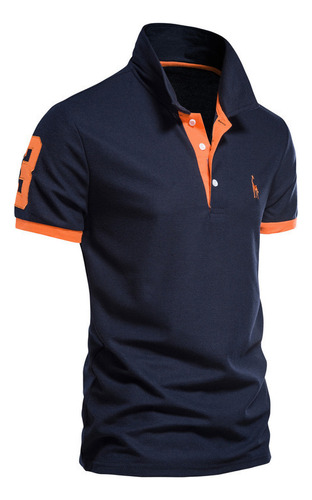 Camisa Bordada De Algodão Elástico De Tamanho Grande Leisure