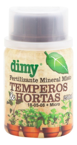 Fertilizante Mineral Temperos E Hortas Dimy 18-05-08+ Micros