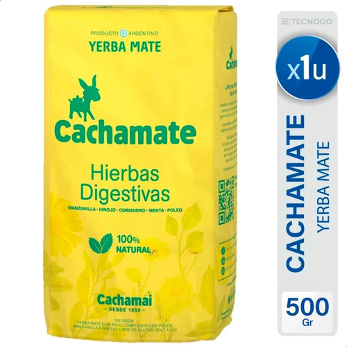 Yerba Cachamate Amarilla Con Hierbas 500g Rinde Mas Mates!