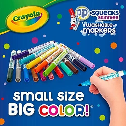 Marcadores Lavables Crayola, Kit Pip Squeaks Skinnies X16u