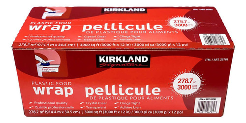 Plástico Adherente Para Alimentos Wrap Food Kirkland 278 M2