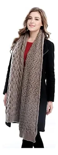 Bellady Chal Para Mujer, Grueso, Suave, Tejido De Cable, El