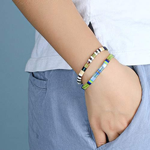 T Kelitch Arco Iris Miyuki Pulseras Elásticas Con Cuentas