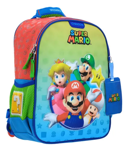 Mochila 3d Super Mario 5 Personajes Mb66458 Kinder Chenson Color Multicolor Diseño De La Tela Estampado 3d