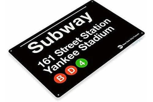 Estadio Srongmao Yankee New York Street Subway 161 Retro Wal