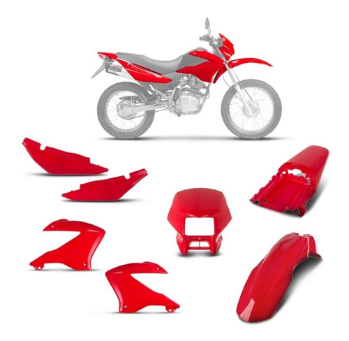 Kit Carenagem Conjunto Plástico Honda Bros 125/150