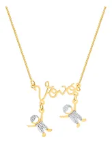 Comprar Colar Vovó Com 2 Pingentes Banhado Em Ouro 18k