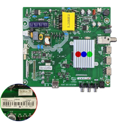 Mainboard Hisense 40h4cm/ Ltdn40k2207wus/ Rsag7.820.6670/roh