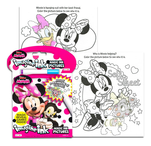 Disney Minnie Y Mickey Mouse Imagine Ink Book Bundle Con Cal