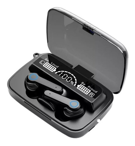 M19 Audífonos Bluetooth 5.1 Inalámbricos Táctil + Linterna Color Negro