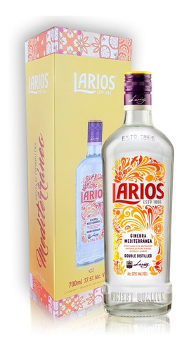 Gin Larios 750ml C/estuche London Dry Doble Destilado