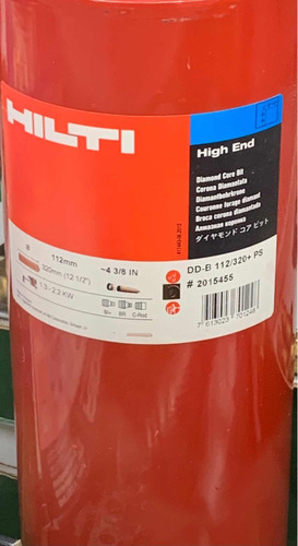 Broca Corona Hilti Dd-b 112/ 320 4 3/8 Inch