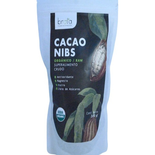 Cacao Nibs Orgánico/ Raw. Brota 300gr.
