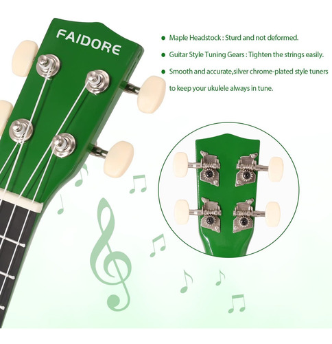 Faidore Ukelele Para Principiante Soprano 21 Adulto