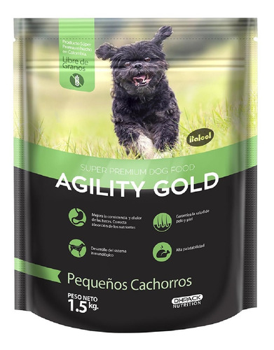 Alimento Para Perro -agility Gold Pequeños Cachorros 1,5 Kg