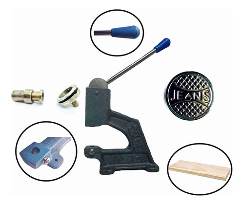 Maquina Universal + Matriz + Botón Vaquero Jean 14mm