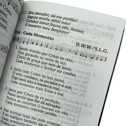 Cantor Cristão Com Letra E Pautas Musicais Tamanho Grande Capa Brochura Lilás