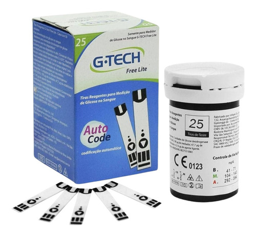 200 Tiras Glicemia G-tech Lite Fitas Glicose Diabete
