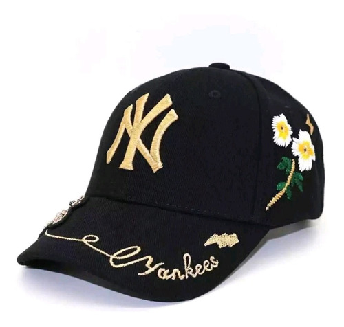 Ny Gorra De Béisbol Mlb Little Bee Gorra Bordada - Negra