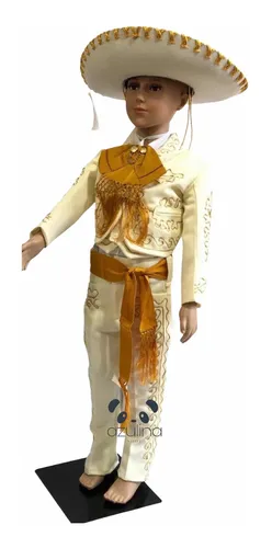 Traje De Charro Para Ni o Color Hueso Todo Incluido Cuotas sin
