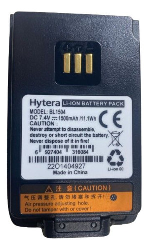 Bateria Original Hytera Modelo Bl1504 Para O Radio Pd-406