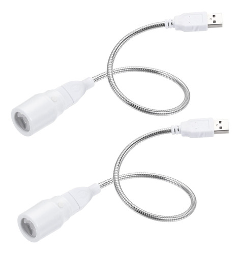 Foco Luz Led Usb Blanca Cable Extension Flexible 13.8 in 2