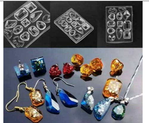 Molde Joyas,bisuteria,resina,aretes,gemas,cristales,manualid