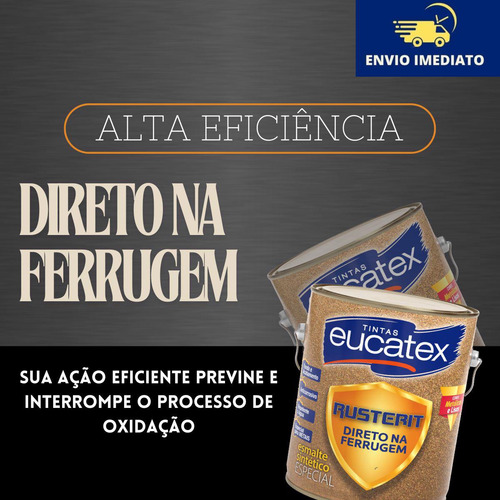 Tinta Rusterit Eucatex 3l Direto Na Ferrugem Resistente