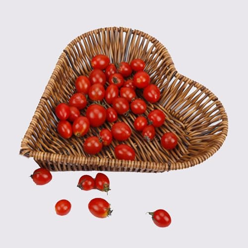 Cesta De Ratán En Forma De Corazón Binaryabc, Cesta De Ratán