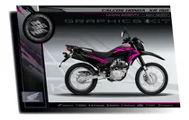 Comprar Calcos Honda Xr 150 - Magenta - Moto Negra- Insignia Calcos