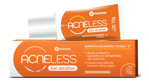 Gel Secativo Acneless 10g - Anti Acne P/ Cravos E Espinhas Momento De Aplicação Dia/noite Tipo De Pele Todo Tipo De Pele