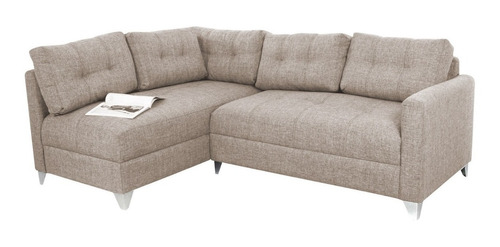 Imagen 1 de 3 de Sofa Modular En L Emerson Izquierdo Tela Beige