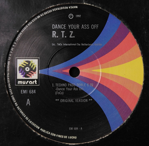 R.t.z. Dance Your Ass Off (rap To Zero-mix) (Usado)