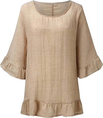 Salida Vestido De Playa Modelo Elena - Khaki - Talla M