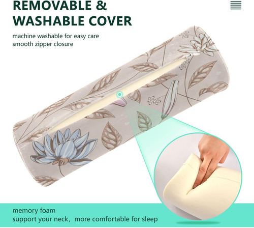 Qwthum Almohada Para El Cuello, Almohada Redonda De Espuma V