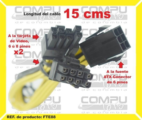 Conector T. Grafica 6 A 2x Pines Ref: Fte88 Computoys Sas