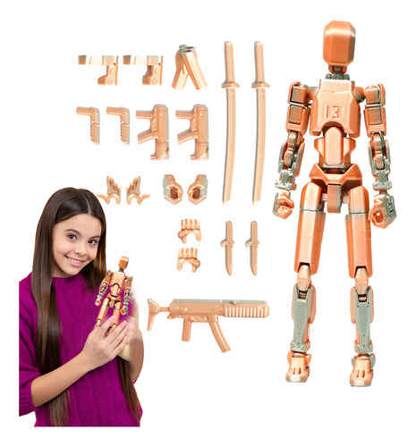 Figura Acción T13,juguetes Robot Multiarticulado Impreso3d