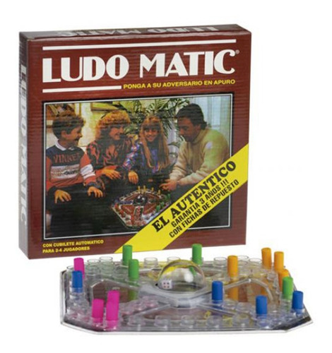 Imagen 2 de 5 de Juego De Mesa Ludo Matic Con Cubilete Automático Original