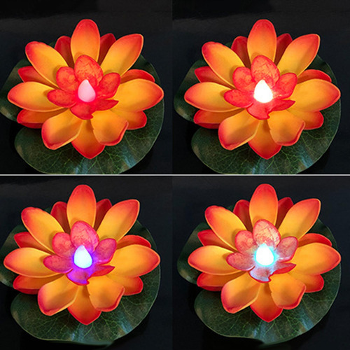 6 X 6 Uds Led Flotante Luz De Loto Interruptor De Inducción