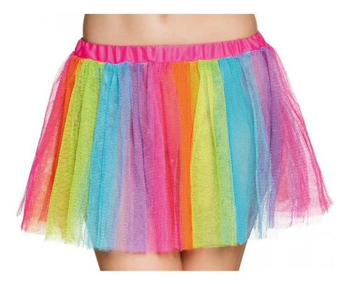 Tutu Multicolor Con Resorte 40cm Disfraz Halloween Bride