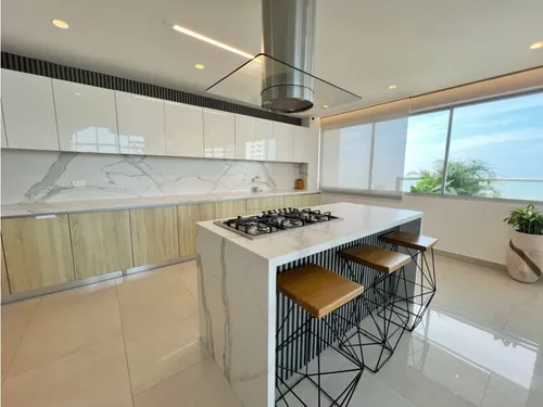 Penthouse En Venta Amoblado 3 Alcobas En Edificio Montu Vista Al Mar